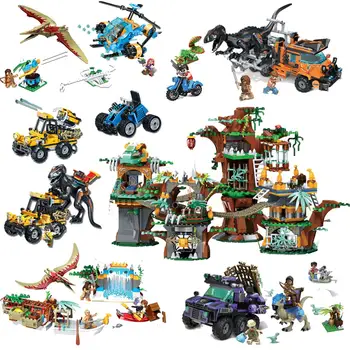 Plytos, Visos serijos Juros periodo Parkas dinozaurų modelį, Statyba Blokai, žaislų, Vaikiškų Berniukas dovana