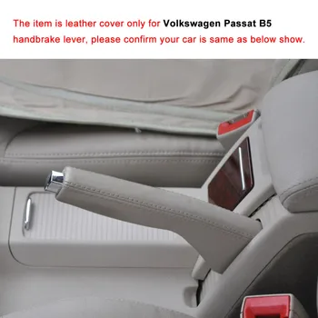 PONSNY Automobilio rankinis Stabdis Apima Atveju Volkswagen VW Passat B5 natūralios Odos Automobilių stiliaus rankinio stabdžio Rankenos Padengti