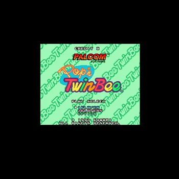 Pop ' n Twinbee NTSC Versija, 16 Bitų 46 Pin Didelis, Pilkos spalvos Žaidimo Kortelės JAV Žaidėjų