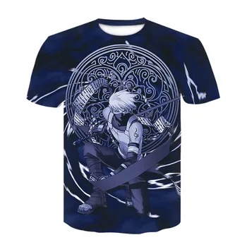 Populiarus naruto T-shirt bendras 202 naujas vasaros anime naruto, sasuke trumpas rankovės marškinėliai vyrams ir moterims