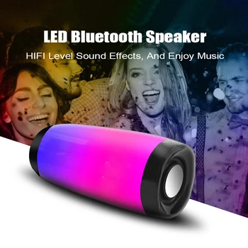 Portable Bluetooth Speaker kolonėlės vandeniui Belaidžio LED Garsiakalbiai Soundbar žemų dažnių garsiakalbis, FM radijas USB garsiakalbis muzikos centras