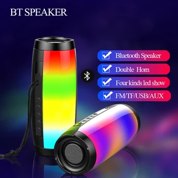 Portable Bluetooth Speaker kolonėlės vandeniui Belaidžio LED Garsiakalbiai Soundbar žemų dažnių garsiakalbis, FM radijas USB garsiakalbis muzikos centras