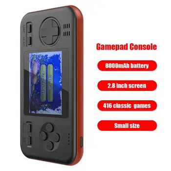 Portable Nešiojamą Žaidimų Konsolę Retro Žaidimo Žaidėjas su 8000mAh Galia Banko 2.8 Colių Mini Nešiojamą Grotuvą Buil-in 416 Klasikiniai Žaidimai