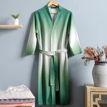 Porų Sleepwear naktiniai drabužiai 2021 M. Rudenį Naujų Kimono Suknelė Pliurpalas Atsitiktinis Chalatas Nightdress Didelis Dydis 3XL Pižamą apatinis Trikotažas