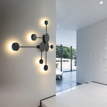 Postmodernios Minimalistinio Meno Dizaineris Kambarį Dekoratyvinės Sienų Lempos Kūrybos Paprasta Asmenybė, Naktiniai sienos Šviesos