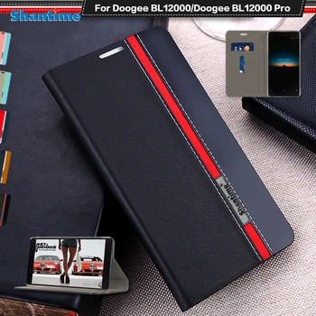 Prabanga PU Odos Atveju Doogee BL12000 Flip Case For Doogee BL12000 Pro Telefono dėklas Minkštos TPU Silikoninis Galinio Dangtelio