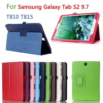Prabanga PU Odos Stand Case Cover For Samsung Galaxy Tab S2 9.7 colių T810 T813 T815 T819 SM-T810 SM-T813 SM-T815 Tablet