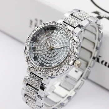 Prabangos Prekės Diamond Rose Gold Moterų Žiūrėti Kvarciniai Laikrodžiai Mados Ponios Apyrankė Laikrodis Žiūrėti Relogio Feminino 2020 Laikrodis