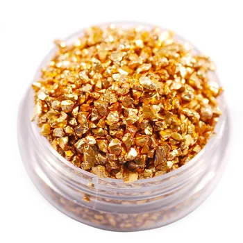 Pranešk apie netikrą Aukso Akmuo Dribsnių Metalinio Stiklo Blizgučiai SprinklesResin Pelėsių Įdarai UV Expoxy Derva