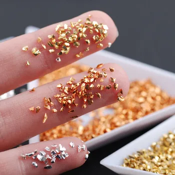 Pranešk apie netikrą Aukso Akmuo Dribsnių Metalinio Stiklo Blizgučiai SprinklesResin Pelėsių Įdarai UV Expoxy Derva