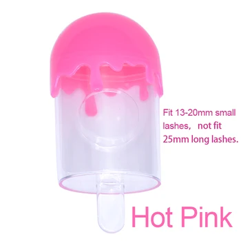 Prekinio Ženklo Hot Pink Ledų Popsicle Aišku, Blakstienų Pakuotės Atveju Dėklas 3D Mink Blakstienas Pakavimo Dėžutė Didmeninė LOGOTIPĄ