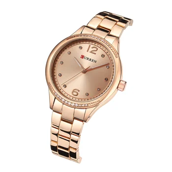 Prekės CURREN Moterų Laikrodžiai Paprasta Ponios Japonijos Prabangių Kvarcinis Laikrodis Mergina Vandeniui Laikrodis Dovana Montre Femme reloj mujer