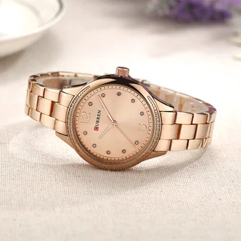 Prekės CURREN Moterų Laikrodžiai Paprasta Ponios Japonijos Prabangių Kvarcinis Laikrodis Mergina Vandeniui Laikrodis Dovana Montre Femme reloj mujer