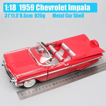 Prekės vaikas 1 18 klasikinis Retro didelis Chevrolet lmpala 1959 modelių automobilių masto Diecast metal & Vehicle dovana miniatiūriniai kūdikių berniukų