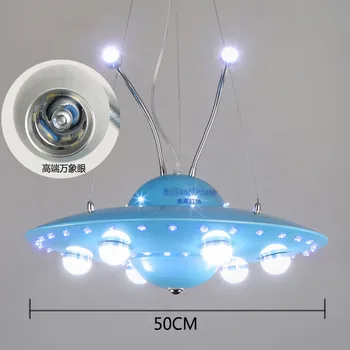 Priedai veltiniams, vilna lempa LED UFO Cartoon Vaikų miegamasis Kambarys berniukų miegamasis žibintai LED 31W - 40W Idėjų skraidančia Lėkšte Droplight 110V - 240V