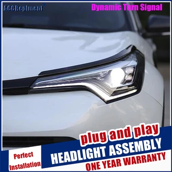 Priekiniai žibintai Automobilio Stilius Toyota C-HR Žibintai 2018-2020 Dinamiškas Posūkio Signalo CHR Visi LED žibintas Led DRL
