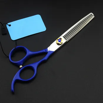 Profesinės japonija 6 colių mėlyna plaukų žirklės nustatyti salonas plaukų pjovimo kirpykla makas kirpimas retinimo žirklės, plaukų kirpimo žirklės