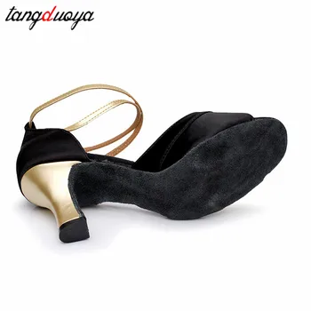 Profesionalų lotynų šokių bateliai moterims tango salsa šokių bateliai moterims vasaros aukštakulniai sandalai moterims, šokių bateliai, 5/7cm
