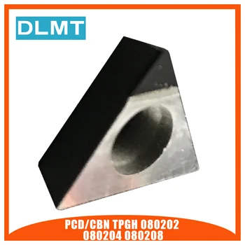 PSVL/CBN TPGH080202 TPGH080204 TPGH080208 1PCS Carbure Fraisage Įdėklai CNC Haute Durete Cutter Outils supilkite Diamant