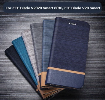 PU Odos Piniginės Atveju ZTE Blade V2020 Smart 8010 Verslo Telefono dėklas, Skirtas ZTE Blade V20 Smart Case Minkštas Silikoninis Galinio Dangtelio