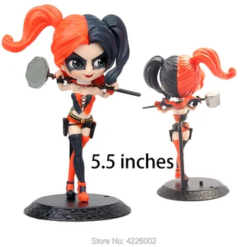 Q posket Įdomu Moteris Harley Quinn Joker Superhero PVC Veiksmų Skaičius, Anime Figūrėlės Kolekcionuojamos Lėlės, Žaislai Vaikams