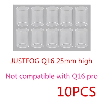 Q16 10VNT FATUBE Stiklo vamzdelis Justfog Q16c Pro q14 klausime C14 S14 Kompaktiškas 14 16 BAKO