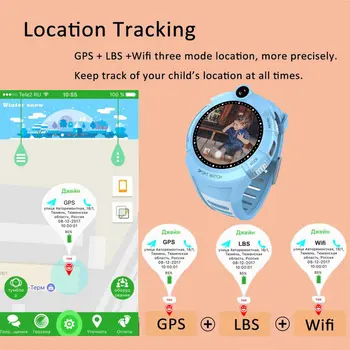 Q360 Vaikai Smart Žiūrėti su Kamera, GPS, WIFI Vietą Vaiko smartwatch SOS Anti-Lost Stebėti Tracker kūdikių Laikrodis