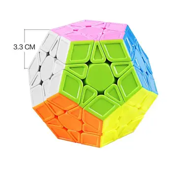Qiyi Qiheng S Megaminx Kubo Raižyti Stickerless Dodecahedron Greitis Magija Galvosūkį Konkursas Twist Pak Color Box 1pcs Saugaus ABS