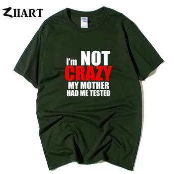 Raidės, Žodžiai TBBT iliustracijų aš nesu Crazy Mano Mama Turėjo Mane Išbandyti Citatos Berniukas Žmogus Vasaros Short-Sleeve T-Shirts ZIIART