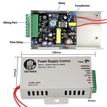 RDA Pirštų Prieigos Kontrolės Sistema TCP/IP/USB Biometrinių Durų Klaviatūra 
