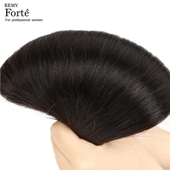 Remy Forte Tiesiai Ryšulius Su Uždarymo 5X5 Skaidrus Nėriniai Uždarymas Su 3 4 Žmonių Plaukų Ryšulių 2-28 Colių Natūralių Žmogaus Plaukų