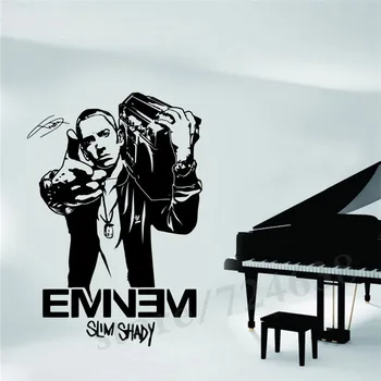Reperis Eminemas Sienos Lipdukas Žvaigždžių Nuimamas Interjero Gerbėjai Miegamojo, Vaikų Darželio Sienų Lipdukai Žmonių Meno Freskos