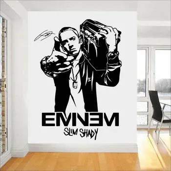 Reperis Eminemas Sienos Lipdukas Žvaigždžių Nuimamas Interjero Gerbėjai Miegamojo, Vaikų Darželio Sienų Lipdukai Žmonių Meno Freskos