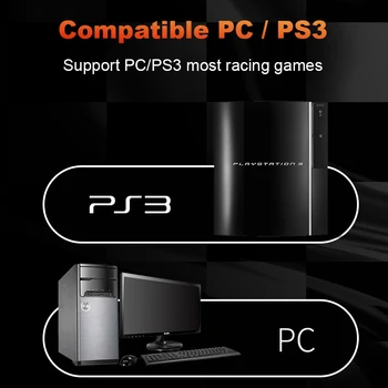 RETROMAX Lenktynių Vairas Su Akceleratoriaus PC/PS3 Didelio Pasipriešinimo Jausmą Vairavimo Vairas Kompiuterių/PlayStation3