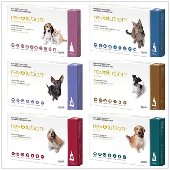Revoliucija - Profesinio mokymo Kokybės Užtikrinimo (selamectin)-gydymas nuo blusų, erkių, ausų erkių ir heartworms šunų & cat