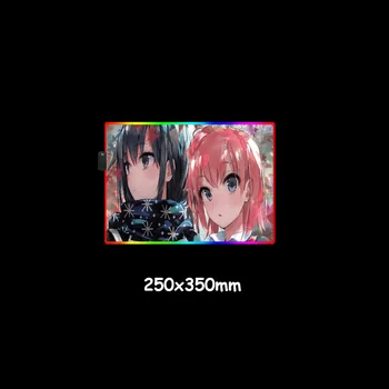 RGB Anime Kilimėlis L XXL RGB Spalvingas Desktop Kilimėliai Yukino Yukinoshita Persona Non-slip Patvarus Klaviatūra PC Nešiojamas Pagalvėlės Gerbėjai