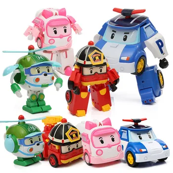 Robocar Korėja Robotas Vaikams, Žaislai Transformacijos Anime Veiksmų Skaičius, Poli Gintaro Roy Žaislai Vaikams Playmobil Juguetes Su Dėžute