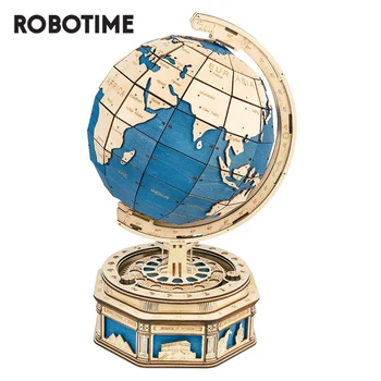Robotime 567pcs 3D Medinės Dėlionės Žaidimai Pasaulyje Žemės Vandenynų Žemėlapyje Kamuolys Surinkti Modelį, Žaislai, Dovanos Vaikams, Berniukai