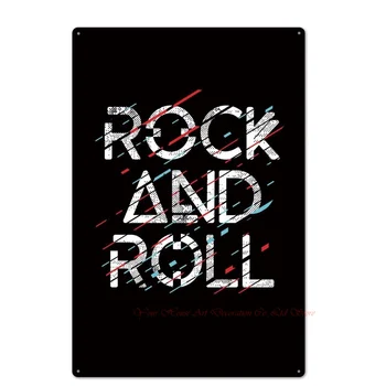 Rock and Roll Alavo Pasirašyti Muzikos kapela Metalo Gerbėjų Plakatas Star Sienų Dekoras Klubas Tikis Baras Meno Dekoratyvinis Ketaus Plokštė