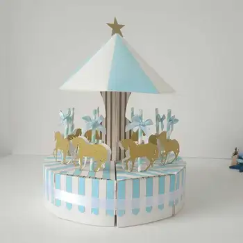 Romantiška Karuselė Saldainių Dėžutė Vaikams, kūdikių saldainių dėžutė Vestuvių Nori Gimtadienio Apdailos Svečias Dovaną festivalio dovana