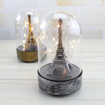 Romantiška LED Stalo Lempa Miegamajame Naktį Žibintai Paryžiaus Bokšto Šviesos Valentino Dovanos namams Dekoratyvinės Šviesos Lampe De Chevet