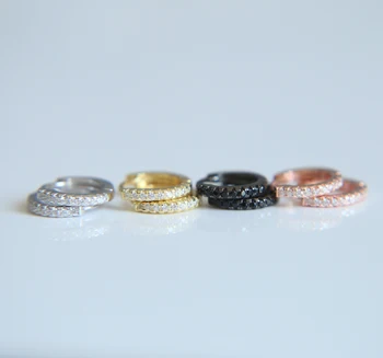 Romantiška Papuošalai 2017 m. didmeninės 10mm maža mini circle 4 spalvų 925 sterlingas sidabro įrašą apskritimo sidabro auskarai