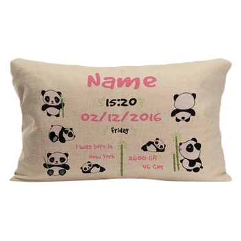 Rožinė Pagalvėlė Padengti Užsakymą Kūdikių Informacija Užvalkalas Dekoratyvinis Apima Pagalvės Užvalkalą Asmeninį Dovanų Mielas Panda