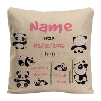 Rožinė Pagalvėlė Padengti Užsakymą Kūdikių Informacija Užvalkalas Dekoratyvinis Apima Pagalvės Užvalkalą Asmeninį Dovanų Mielas Panda
