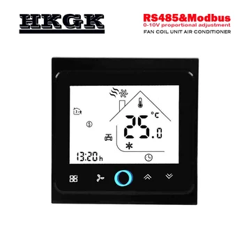RS485 Proportioneel vožtuvas 0-10V signaal kontrolės 2Pipe vėsinimo, šildymo, Oro Kondicionavimo Tipo fan coil vienetas termostatas