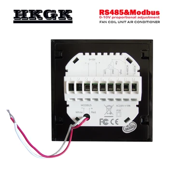 RS485 Proportioneel vožtuvas 0-10V signaal kontrolės 2Pipe vėsinimo, šildymo, Oro Kondicionavimo Tipo fan coil vienetas termostatas
