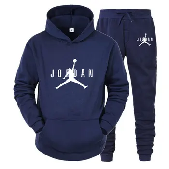 Rudens ir žiemos vyrų kostiumas prekės ženklo sportinę aprangą kelio kostiumas 2-piece set vyrų megztinis hoodie + kelnės kostiumas vyrų streetwear striukė