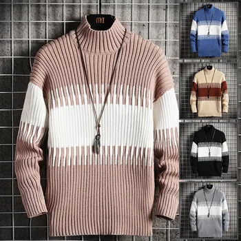 Rudenį, žiemą kalėdų džemperis vyrams drabužius 2020 mados šiltas mens megztinis vyrams puloveris kratinys nukentėjo spalva