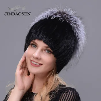 Rusijos stiliaus realaus mink žiemos Rex Triušio Kailinius, gėlių formos skrybėlę moterų fox skrybėlę įvairinimas moterų elegantiškas karšto skrybėlę slidinėjimo kepurė