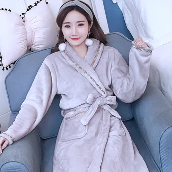 Rūbeliai Moterų Kietas Plius Aksomo Flanelė Šiltas Porų Paprastas Laisvalaikio Vyriški Ilgomis Rankovėmis Korėjos Stiliaus Elegantiškas, Patogus, Minkštas Naujas